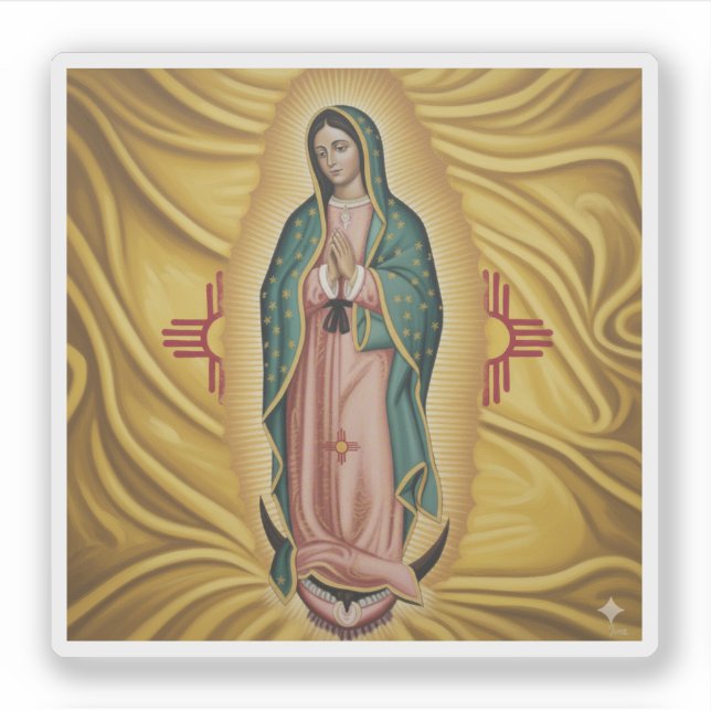 Pegatina Virgen de Guadalupe - New Mexico (Anverso)