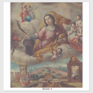 Pegatina Virgen de Santa Bárbara y mártir