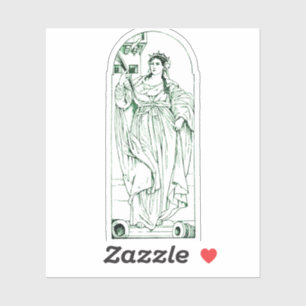 Pegatina Virgen de Santa Bárbara y mártir