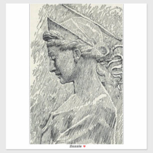 Pegatina Virgen de Santa Cecilia y mártir