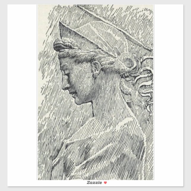 Pegatina Virgen de Santa Cecilia y mártir (Hoja)