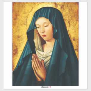 Pegatina Virgen en oración de Riga