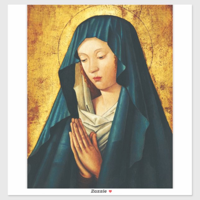 Pegatina Virgen en oración de Riga (Hoja)