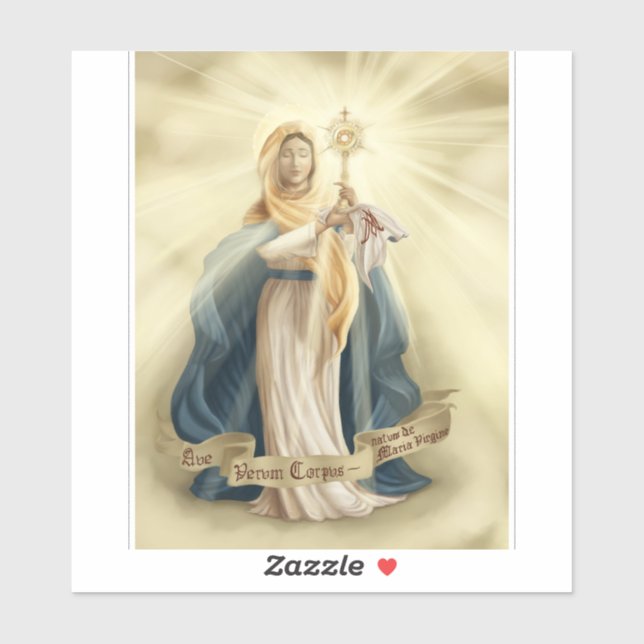 Pegatina Virgen Maria (Hoja)