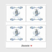 Virgen Religiosa María Dama de Grace Flores Azules