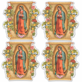 Pegatina Virgen religiosa María Guadalupe Español