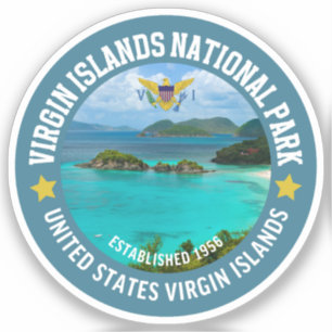 Pegatina Virgin Islands National Park Est 1956