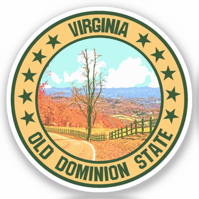 Pegatina Virginia (Anverso)