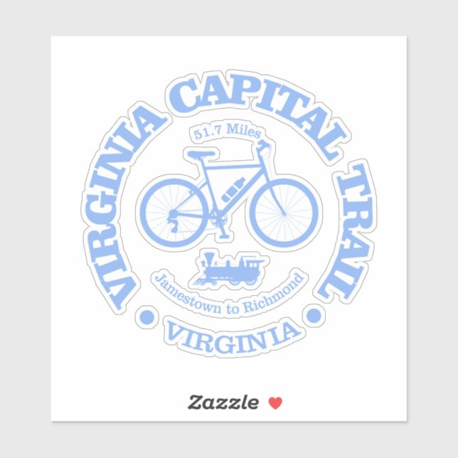 Pegatina Virginia Capital Trail (ciclismo) (Hoja)