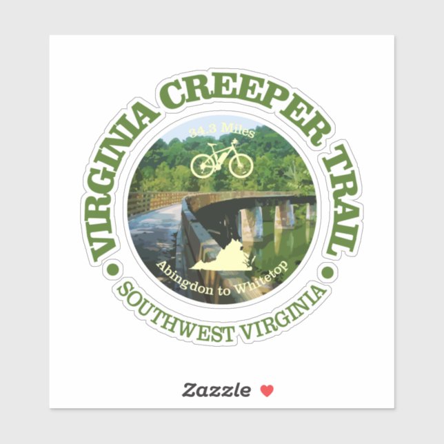 Pegatina Virginia Creeper Trail (Ciclismo C) (Hoja)
