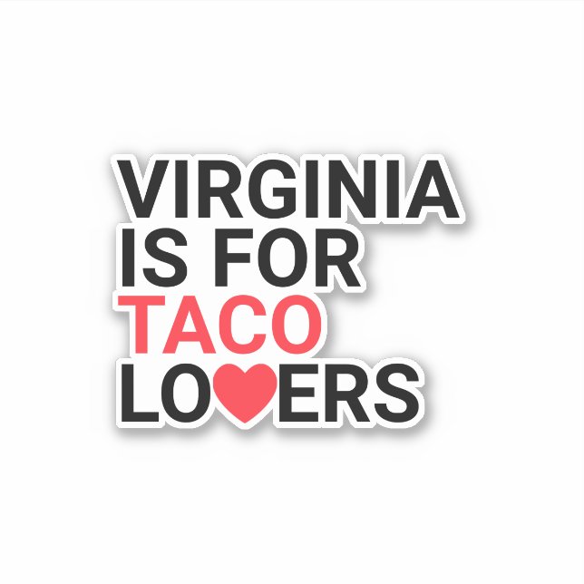 Pegatina Virginia Es Para El Personalizado De Taco Aovers (Anverso)