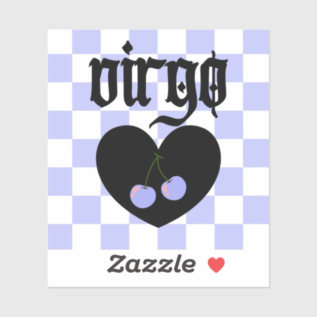 Pegatina Virgo Arte Gótico de Cerezo a Bordo (Hoja)