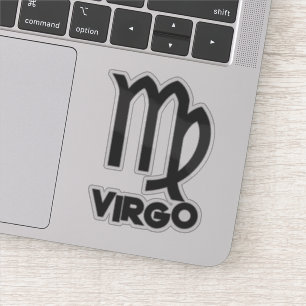 Pegatina Virgo Bold Signo Zodiac Horóscopo Texto Personaliz