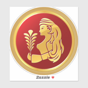 Pegatina Virgo El Rótulo Virgin Zodiac