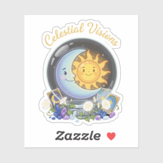 Pegatina Visiones Celestiales | Sol y Luna Adorable Tarot d