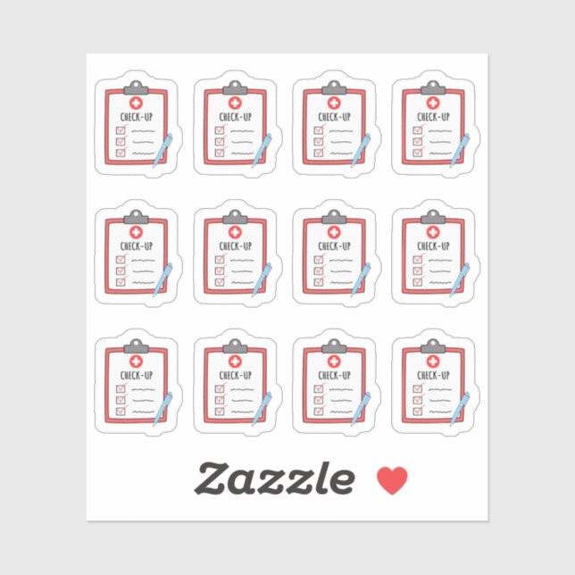 Pegatina Visita de Médica de chequeo al planificador de rec (Hoja)