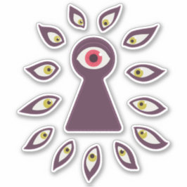 Pegatina Vista de espionaje de ansiedad paranoica