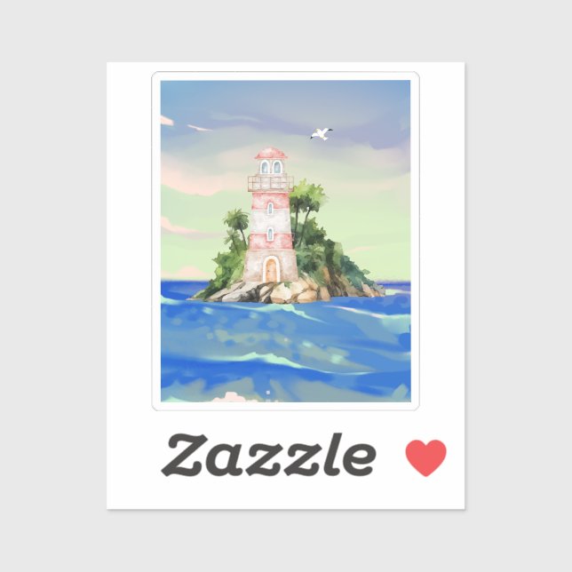 Pegatina Vista de los océanos (Hoja)