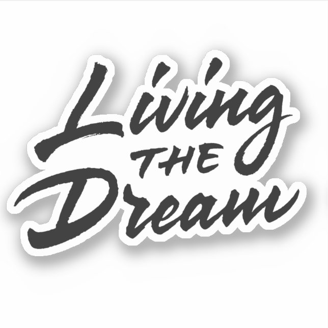 Pegatina Viviendo el sueño (Anverso)