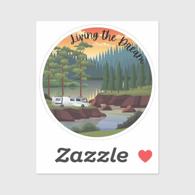 Pegatina Viviendo El Sueño Con El Autophogar De Clase A (Hoja)