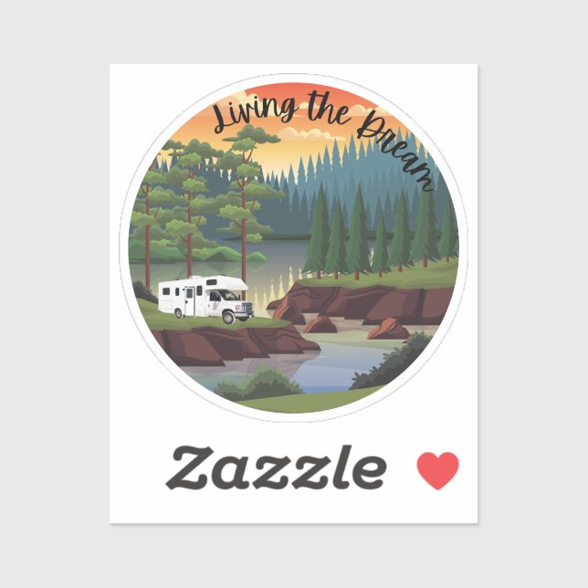 Pegatina Viviendo El Sueño Con El Autophome De Clase C (Hoja)