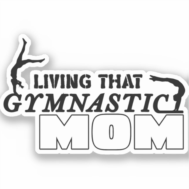 Pegatina Viviendo Esa Gimnasia Mamá, La Gimnasia Ama (Anverso)