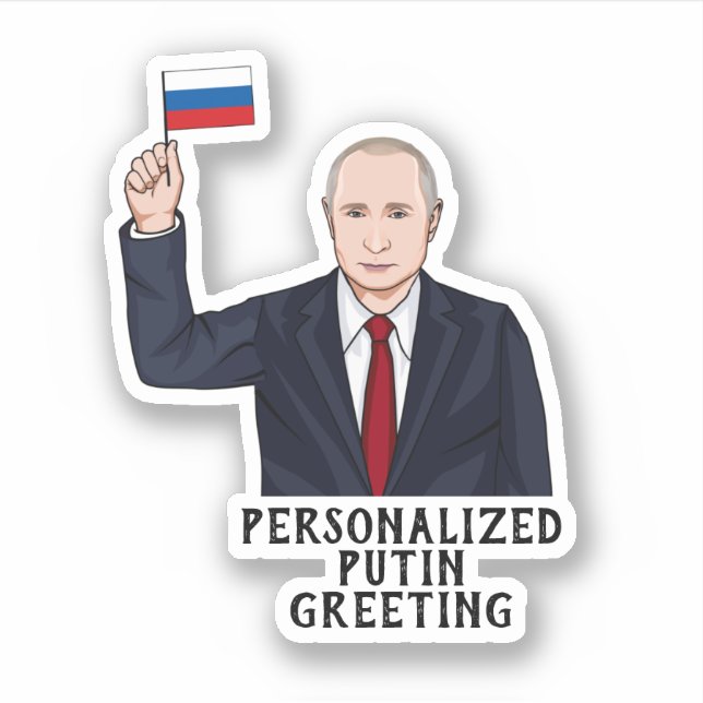 PEGATINA VLADIMIR PUTIN PERSONALIZADO (Anverso)
