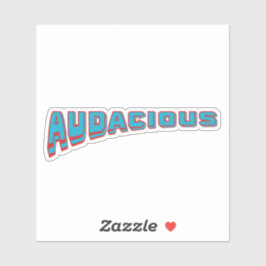 Pegatina Vocabulario Azul/Rojo Divertido-Estilo Retro Audaz