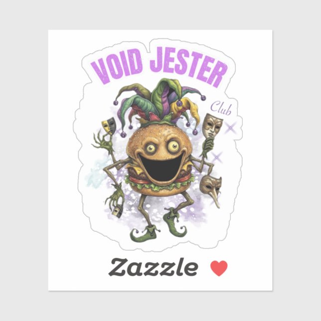 Pegatina Void Jester Club - amigo Burger  (Hoja)