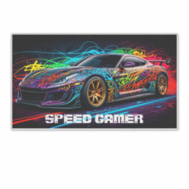 Pegatina Voiture de course sur fond de graffiti pour gamer