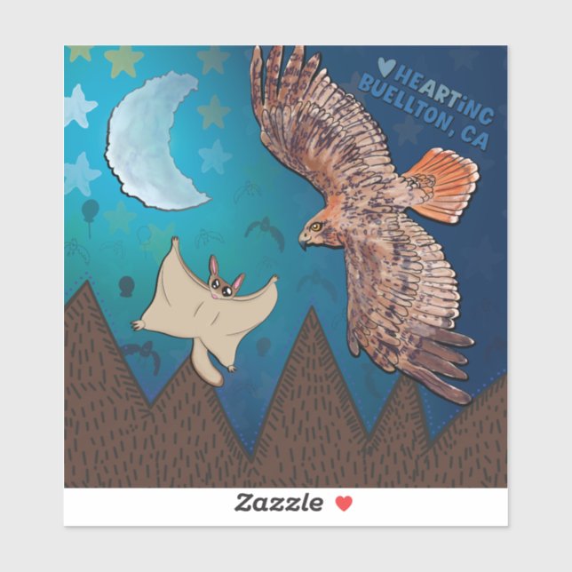 Pegatina - Volando alto (Hoja)