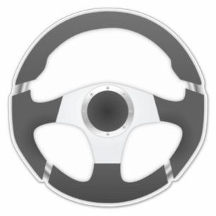 Pegatina Volante de la dirección del coche deportivo