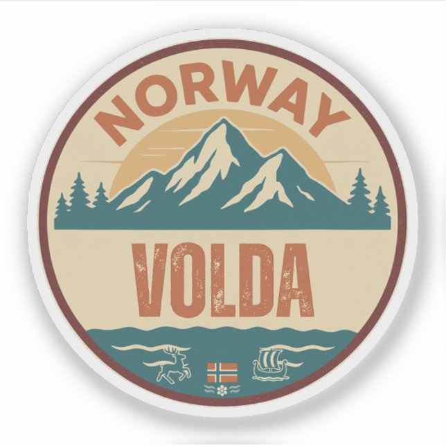 Pegatina Volda, Noruega Norge (Anverso)