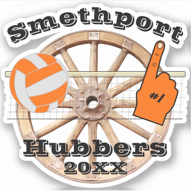 Pegatina Voleibol de ventilador y red Smethport Hubbers Whe (Anverso)