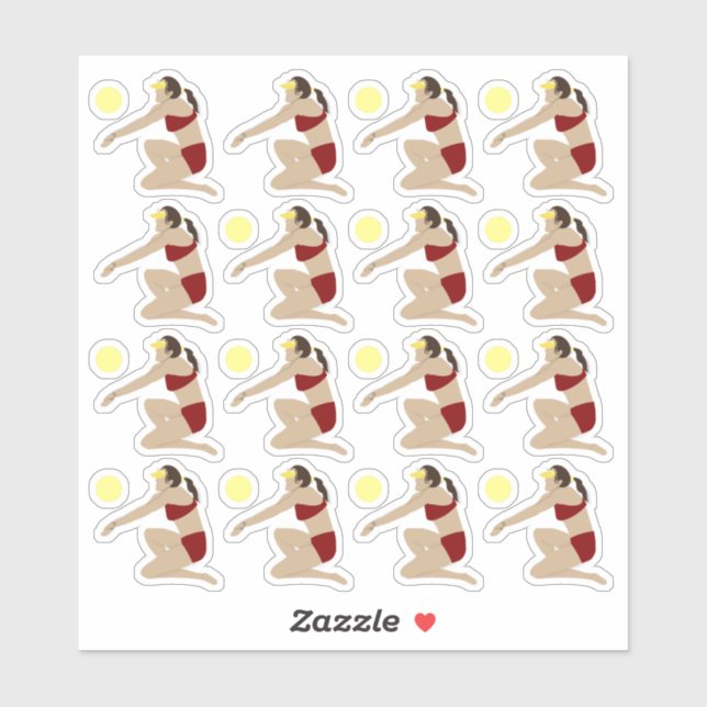 Pegatina Voleibol playa (Hoja)