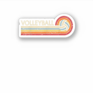 Pegatina Volleyball Retro Cool Vintage Volleyball Player