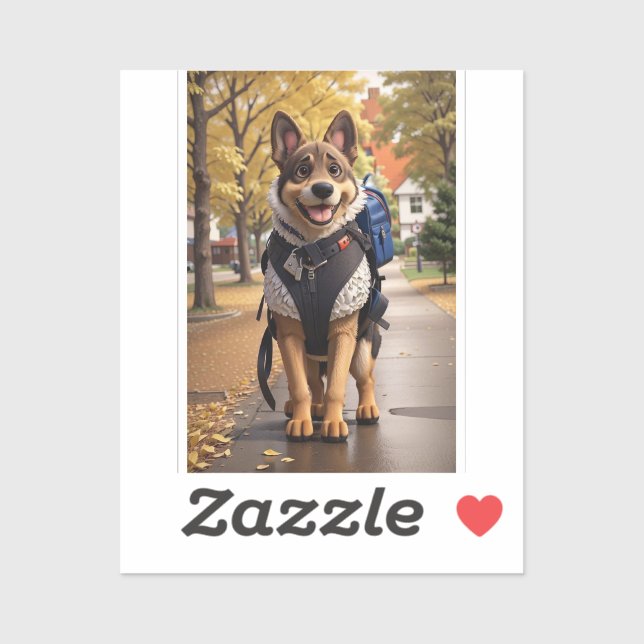 Pegatina Volver a la escuela (Hoja)