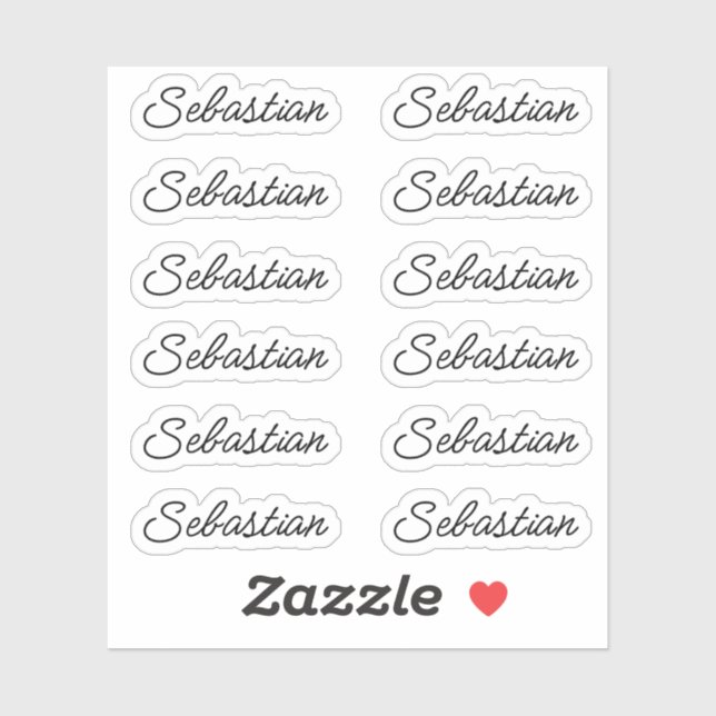 Pegatina Volver a los stickers de nombres escolares (Hoja)