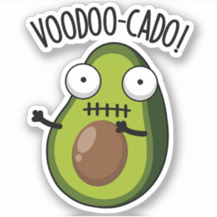 Pegatina Voodoo-cado Funny Aguacate Pun