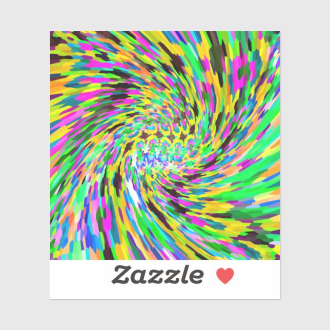 Pegatina Vórtice psicodélico (Hoja)