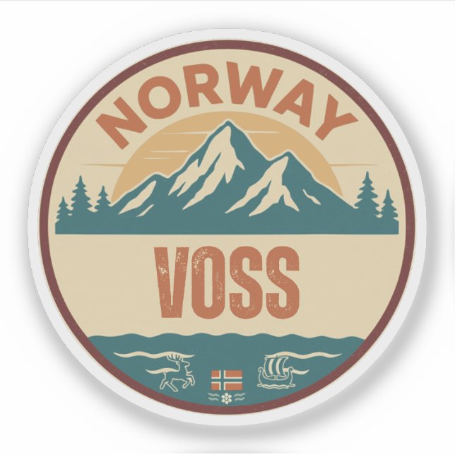 Pegatina Voss, Noruega Norge (Anverso)