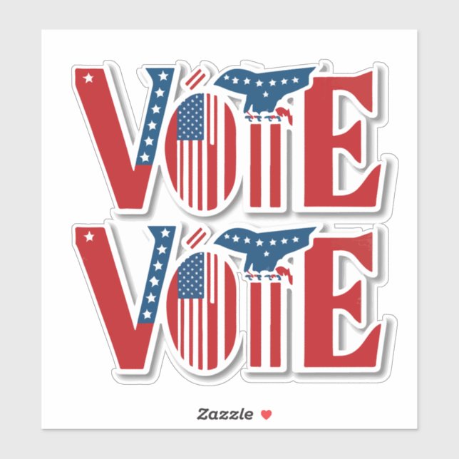 Pegatina Votación para las elecciones presidenciales (Hoja)