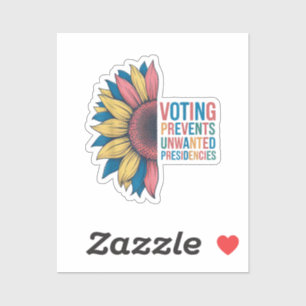 Pegatina Votación Previene Presidencias No Deseadas Diseño