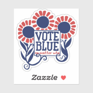 Pegatina Votar azul sin importar quién sea el 2020