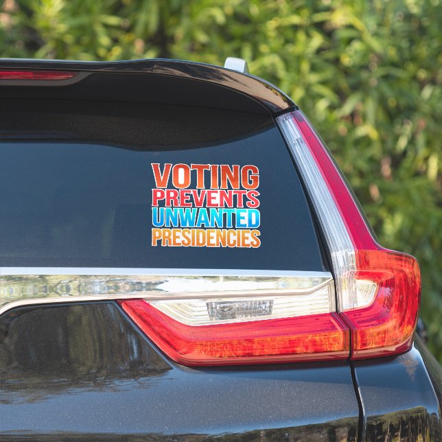 Pegatina Votar impide las elecciones presidenciales no dese (Lado del coche)