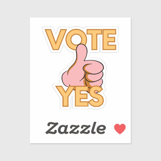 Pegatina Votar sí (Hoja)