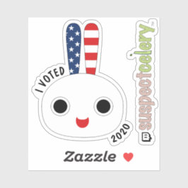 Pegatina VOTÉ Conejo Azul Blanco Rojo + SuspectCelery™