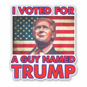 Pegatina Voté por un hombre llamado Trump