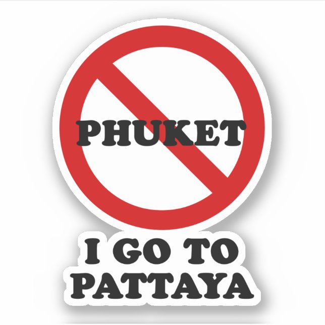 PEGATINA VOY A PATTAYA (Anverso)