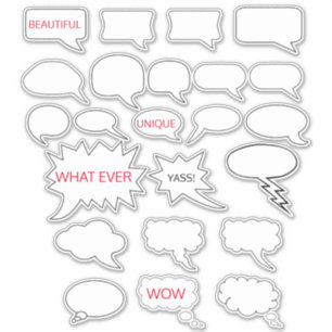 Pegatina Voz en blanco Bubble Vinyl